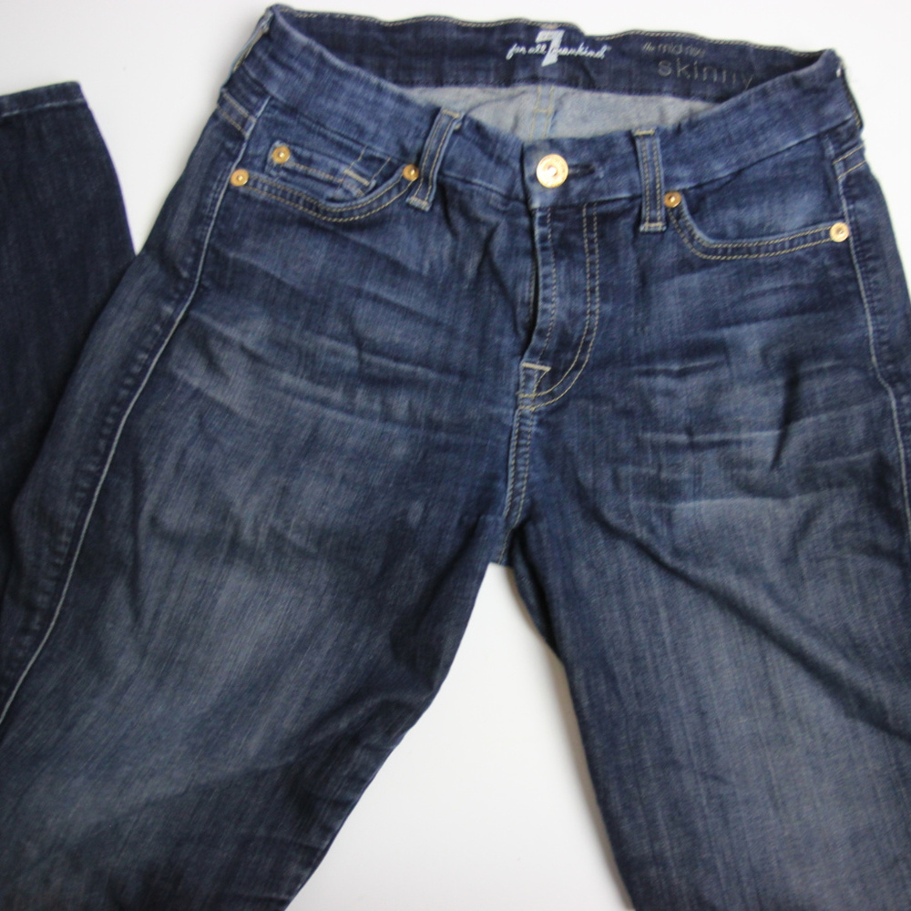 7 for all mankind Womens mid rise skinny Jeans 25